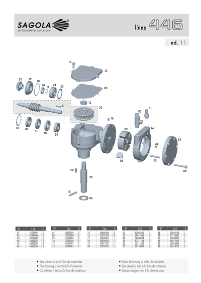 Motor neumático rotativo 446